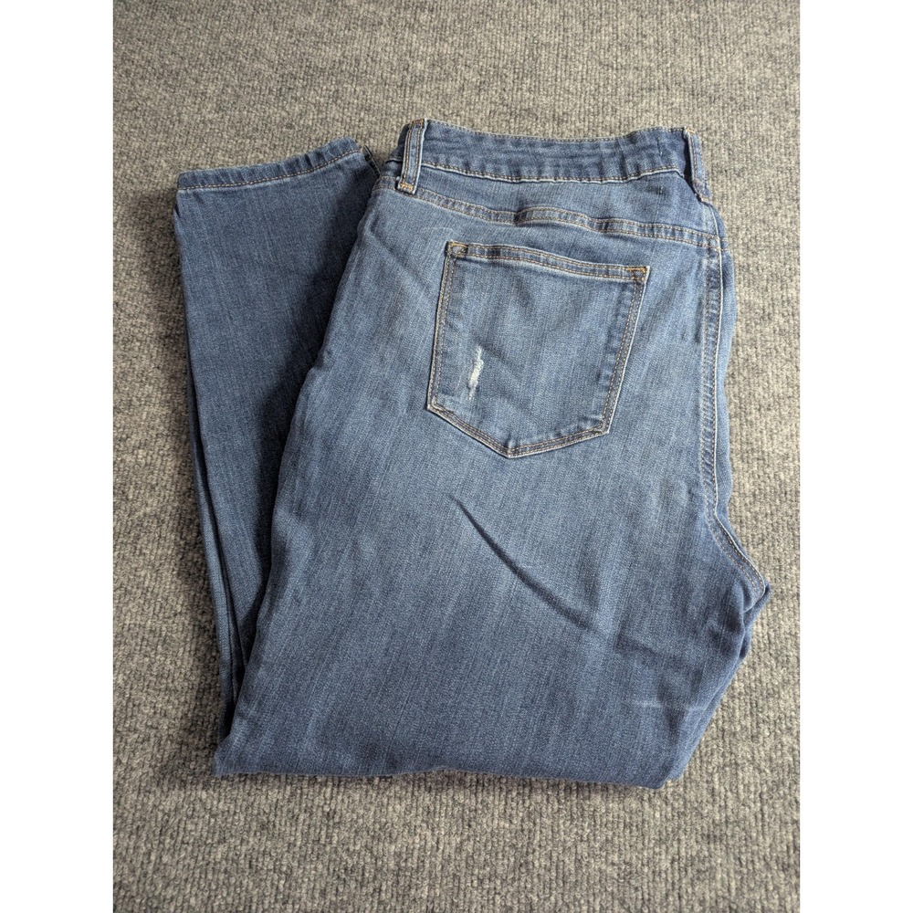 Sonoma Jeans Distressed Women's Plus Size 16 Petite Medium Blue Wash